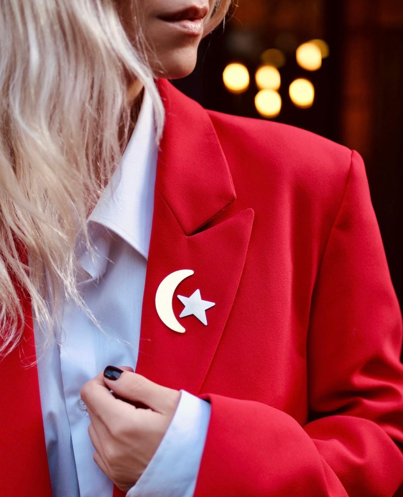 Ay Yıldız Kombin Broş