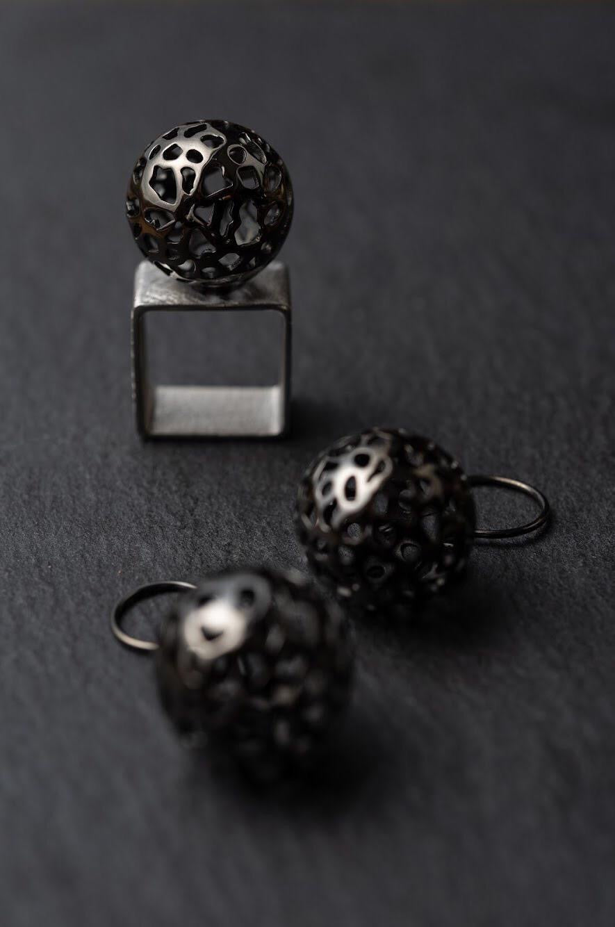 Ajur Top Kare Baget Yüzük