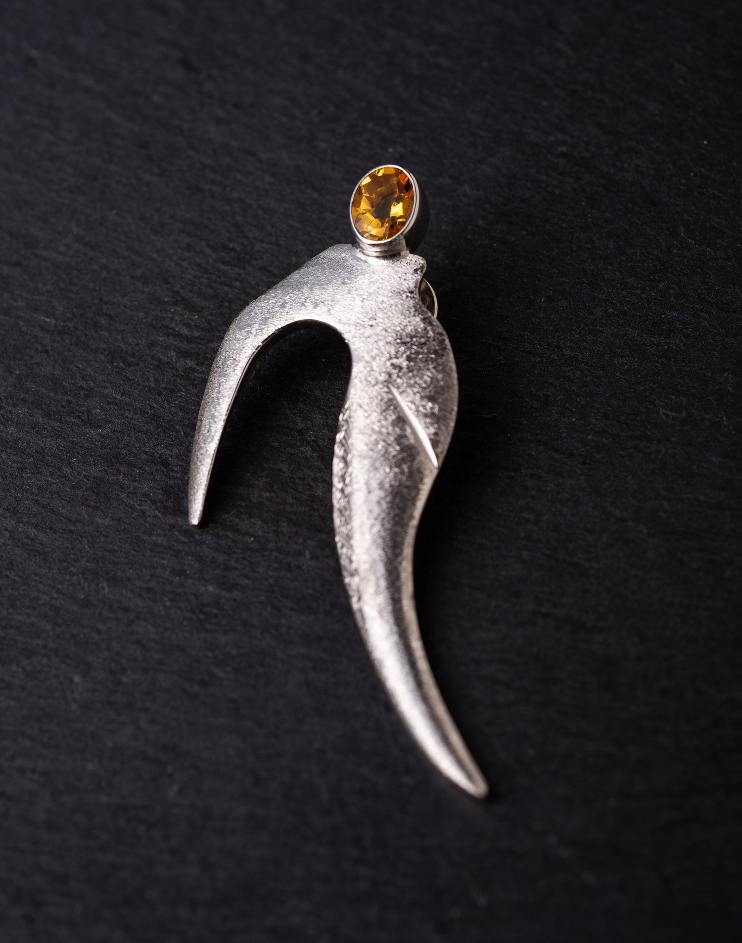 Kadın Döküm Sitrin Broş