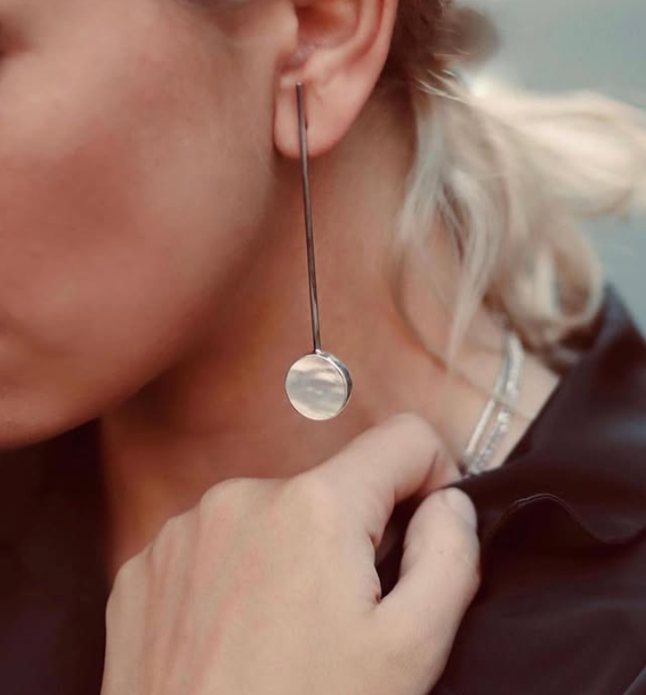 Sedef Çubuk Uzun Küpe