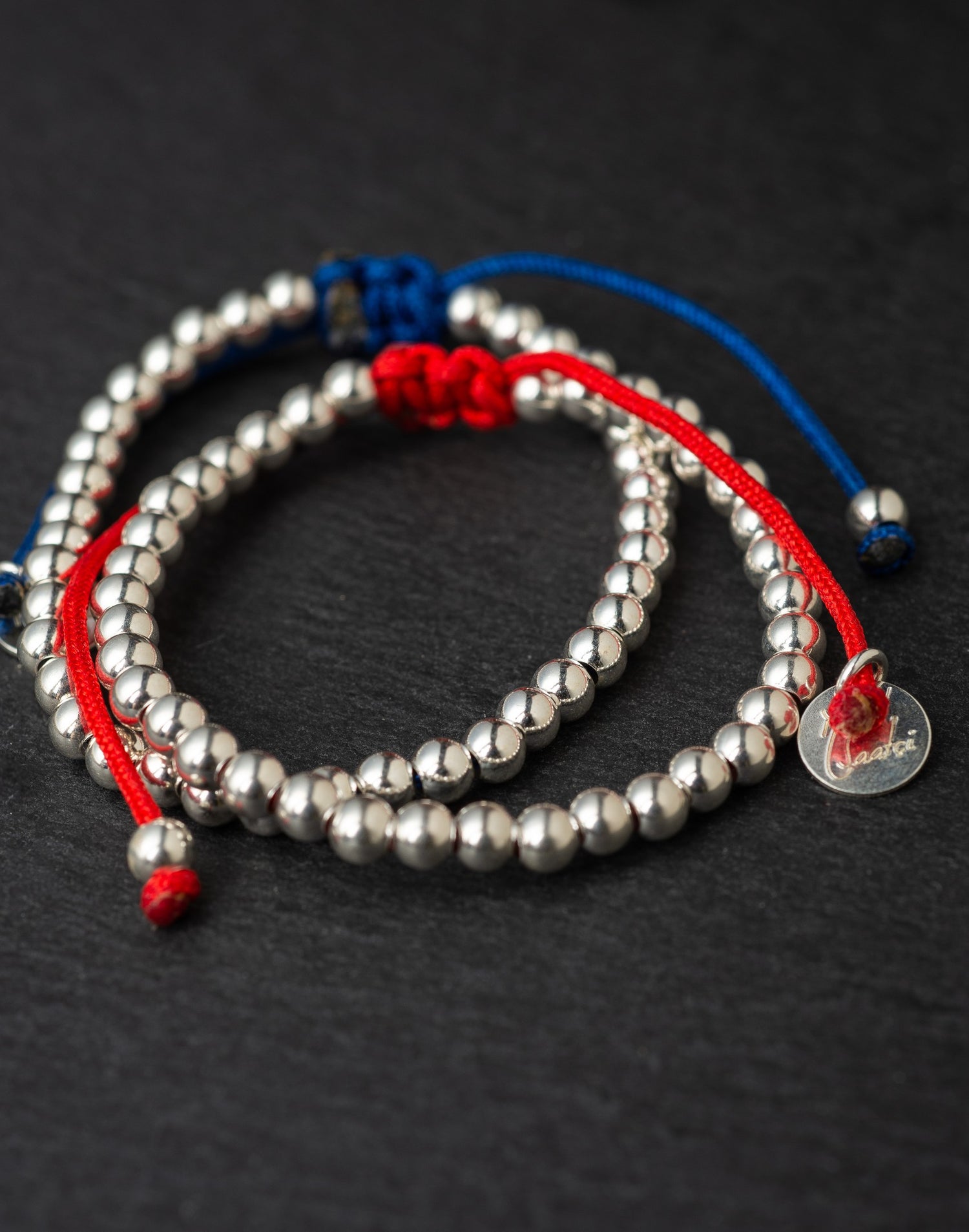 Gümüş Top Makrame Bilezik