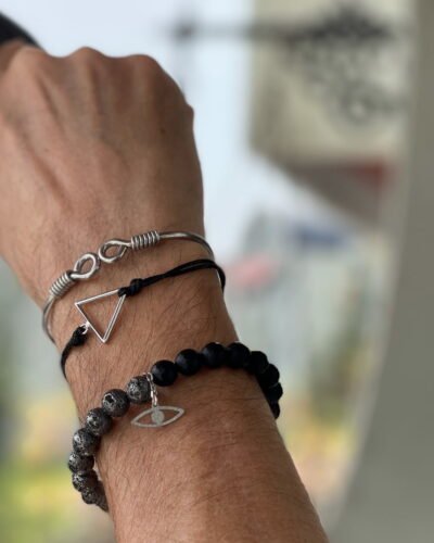 Taş-Lav/ Oniks Unisex Bilezik